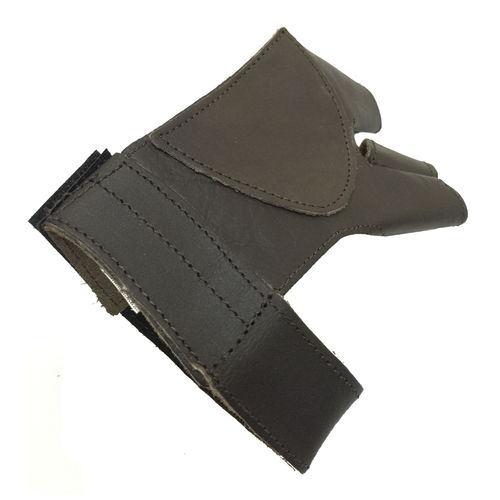 Dark Leather Bow Hand Protector